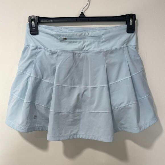 Lululemon light blue tennis / golf skirt with built in shorts, elastic waist  Si - Picture 3 of 5